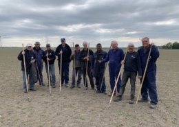 17 mei 2019; proefveld suikerbieten dunnen